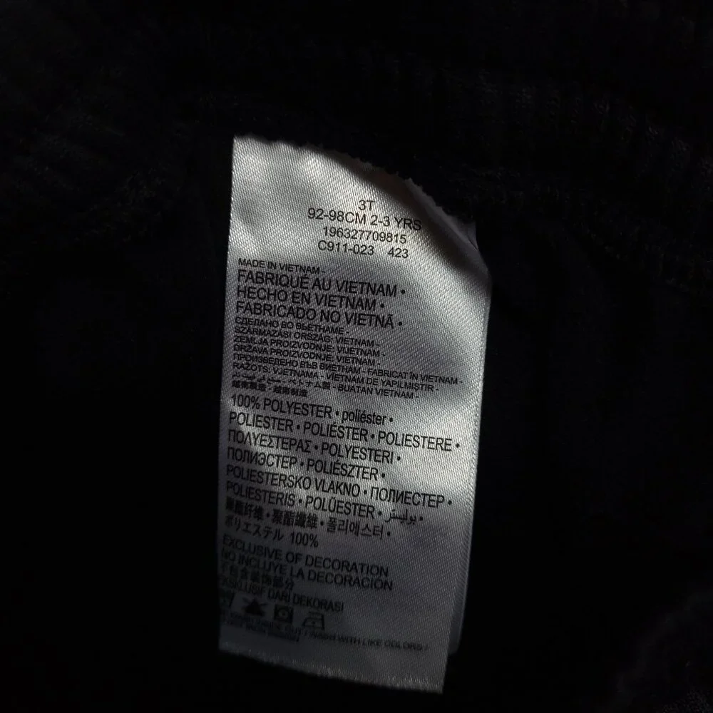 NWT Jordan Jogger Sweatpants Black Size 3T - Picture 3 of 4